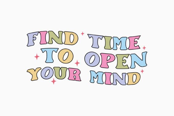 Retro Positive Quotes SVG Find Time to